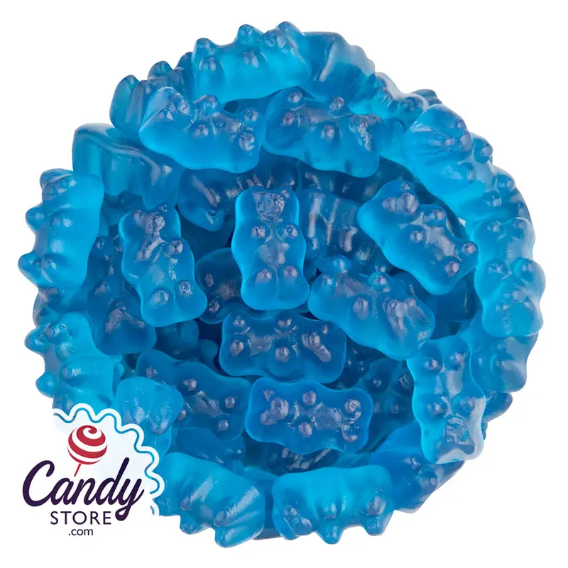 Boppin Blue Raspberry Flavored Gummy Bears - 6.6lb