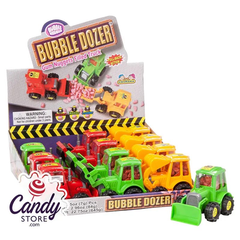 Bubble Dozer Gum Nuggets Filled Trucks 0.25oz - 12ct