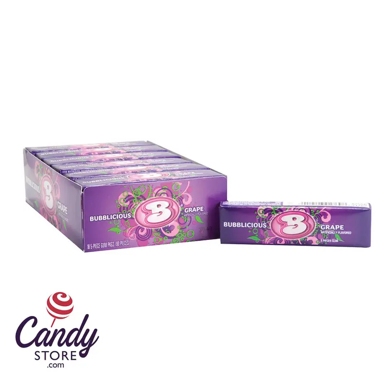 Bubblicious Gonzo Grape Gum - 18ct