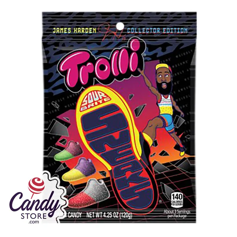 Trolli Sour Brite James Harden Sneaks 4.25oz Peg Bag - 12ct