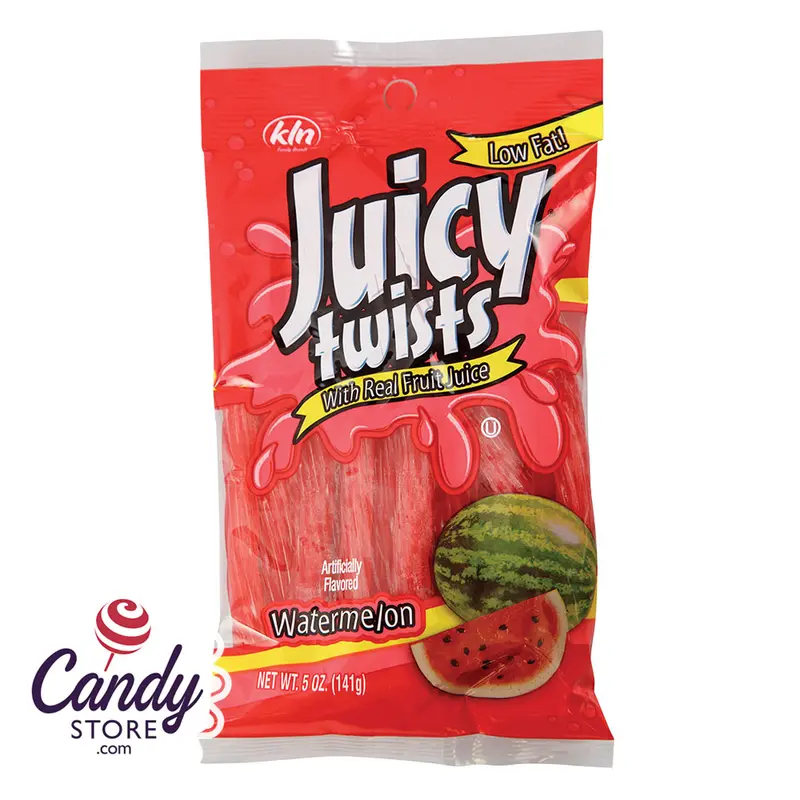 Watermelon Juicy Twists 5oz Peg Bag - 12ct