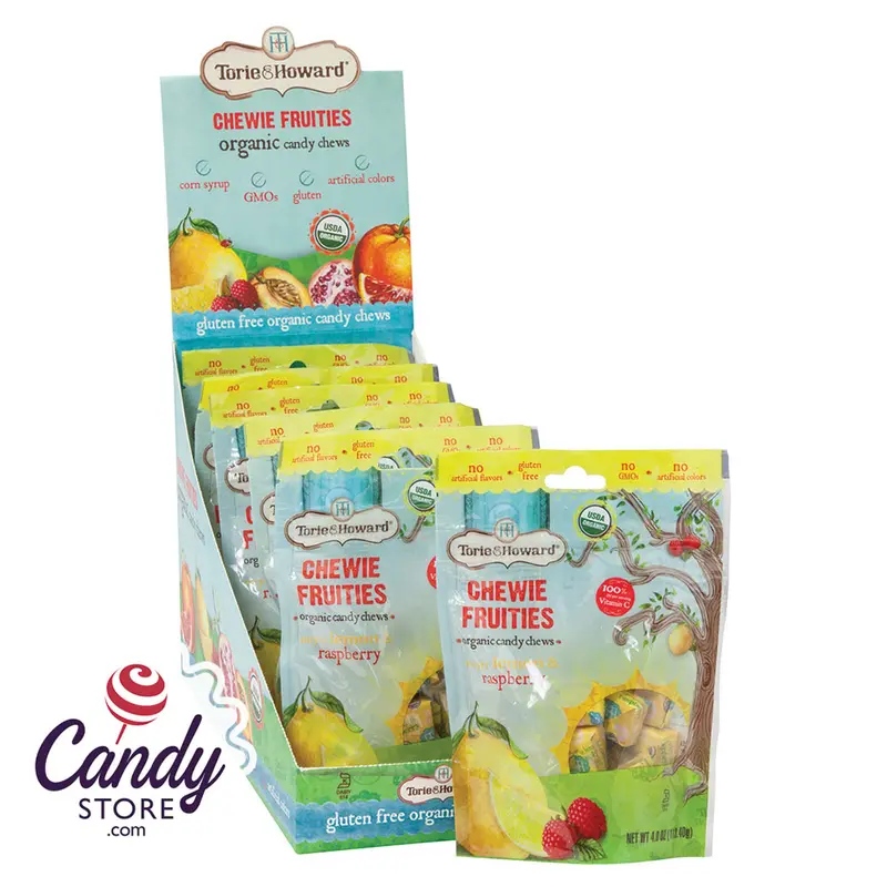 Torie & Howard Lemon Raspberry Chewie Fruities 4oz Pouch - 6ct