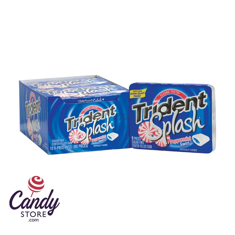 Trident Splash Peppermint Swirl Gum - 10ct
