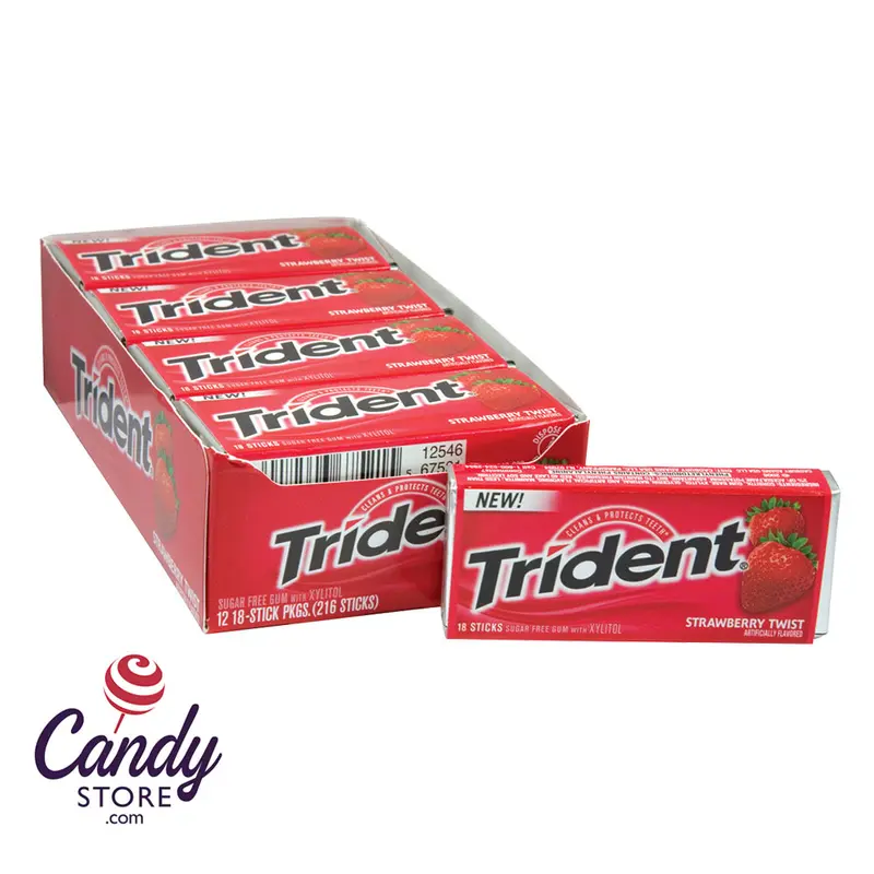 Trident Strawberry Gum - 12ct