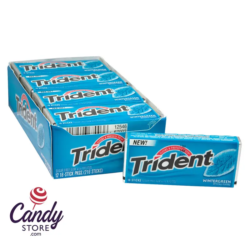 Trident Wintergreen Gum - 12ct
