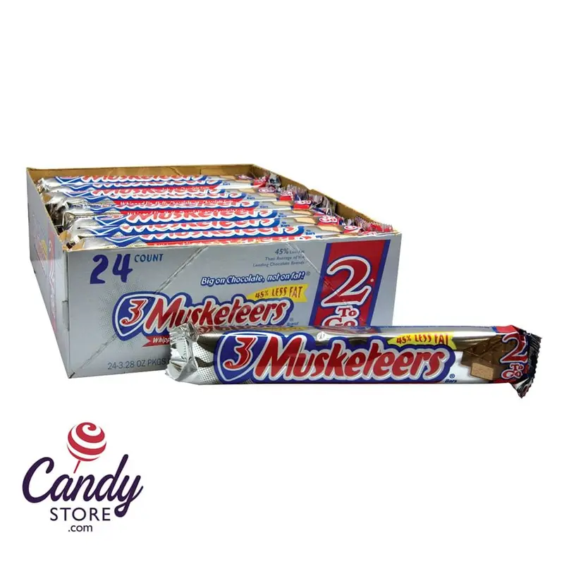 3 Musketeers 3.28oz King Size Bar - 24ct