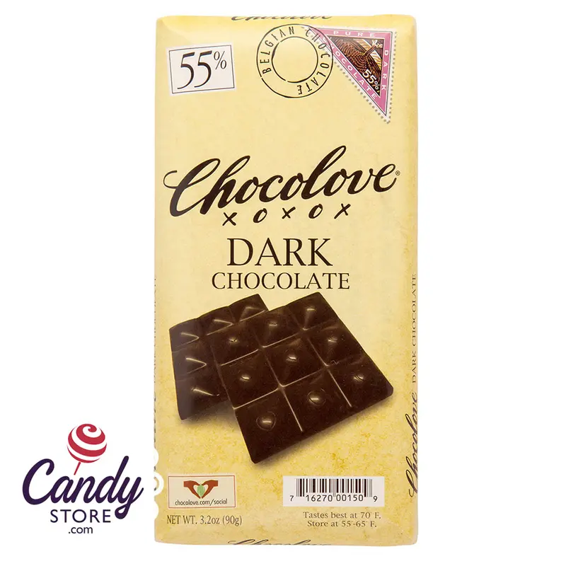 55% Dark Chocolate Chocolove 3.2oz Bar - 12ct