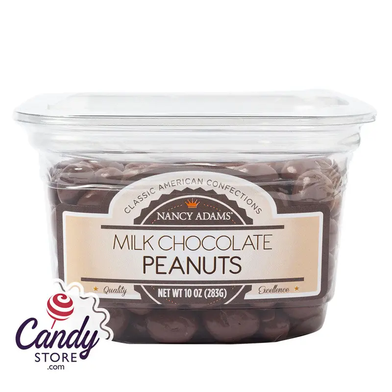 Tub Milk Chocolate Peanuts 10oz Tub Nancy Adams - 12ct