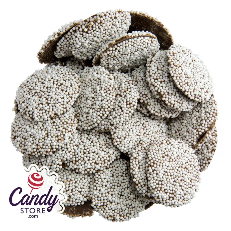 White Seeds Dark Chocolate Nonpareils - 10lb Bulk