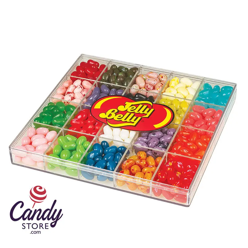 20-Flavor Jelly Belly 10oz Clear Box - 6ct