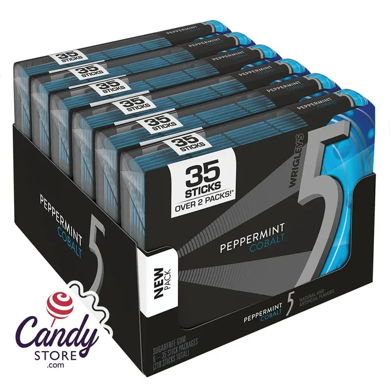 5 Cobalt Peppermint Mega Pack Gum - 6ct