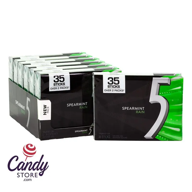 5 Rain Spearmint Mega Pack Gum - 6ct