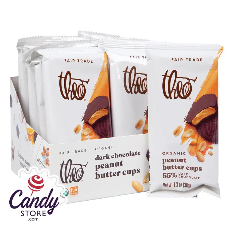 Theo Dark Chocolate Peanut Butter Cups - 12ct