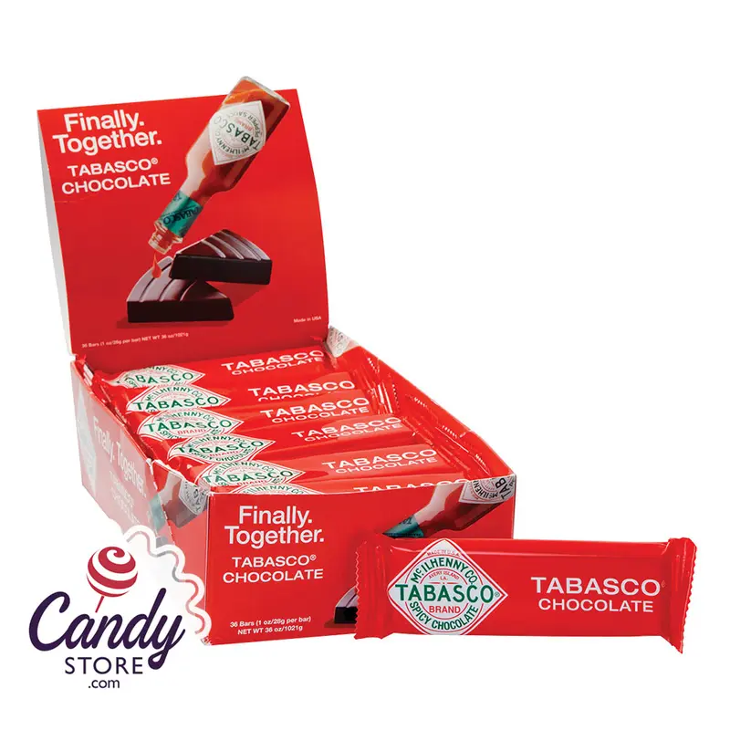 Tabasco Spicy Dark Chocolate 1oz Bar - 36ct