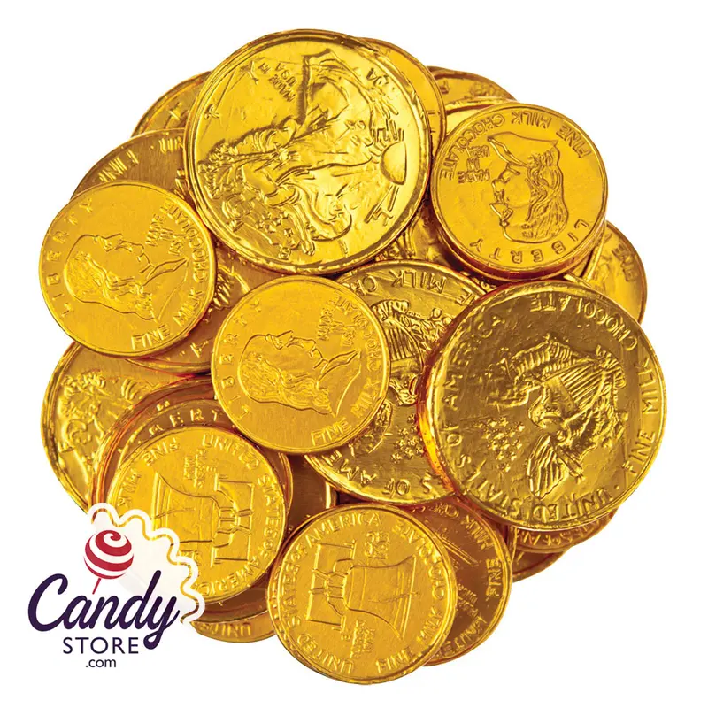 Thompson Milk Chocolate Foiled Gold Coins - 10lb
