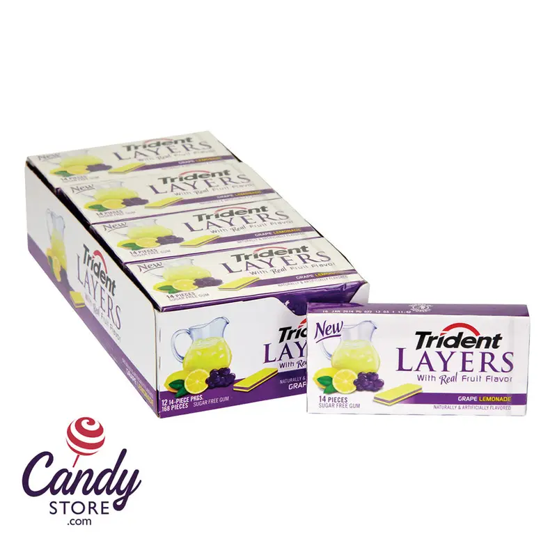 Trident Layers Grape Lemonade Gum - 12ct