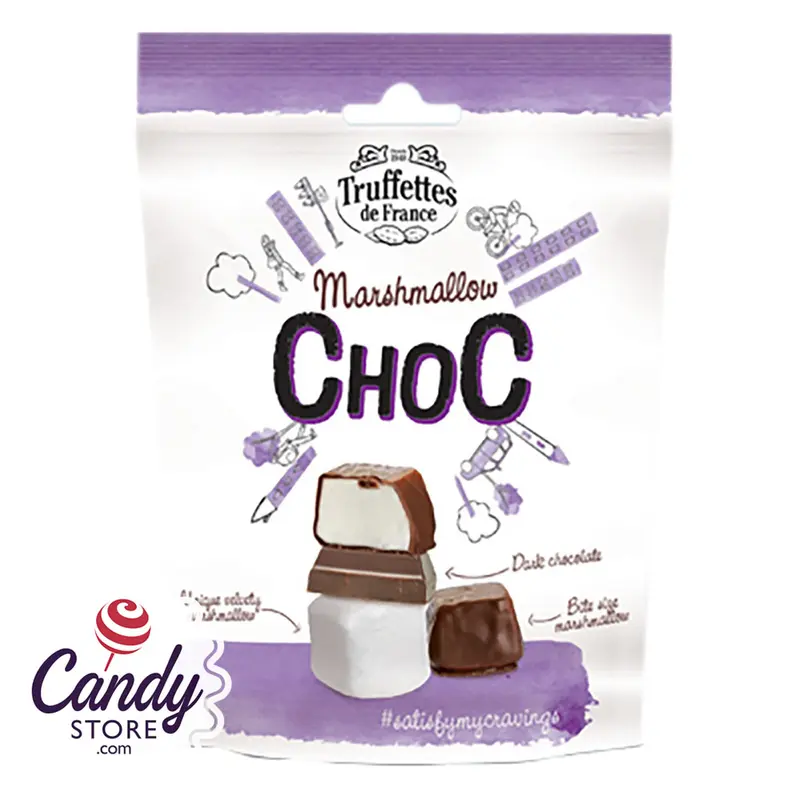 Truffettes De France Dark Chocolate Marshmallow 3.52oz Peg Bag - 12ct