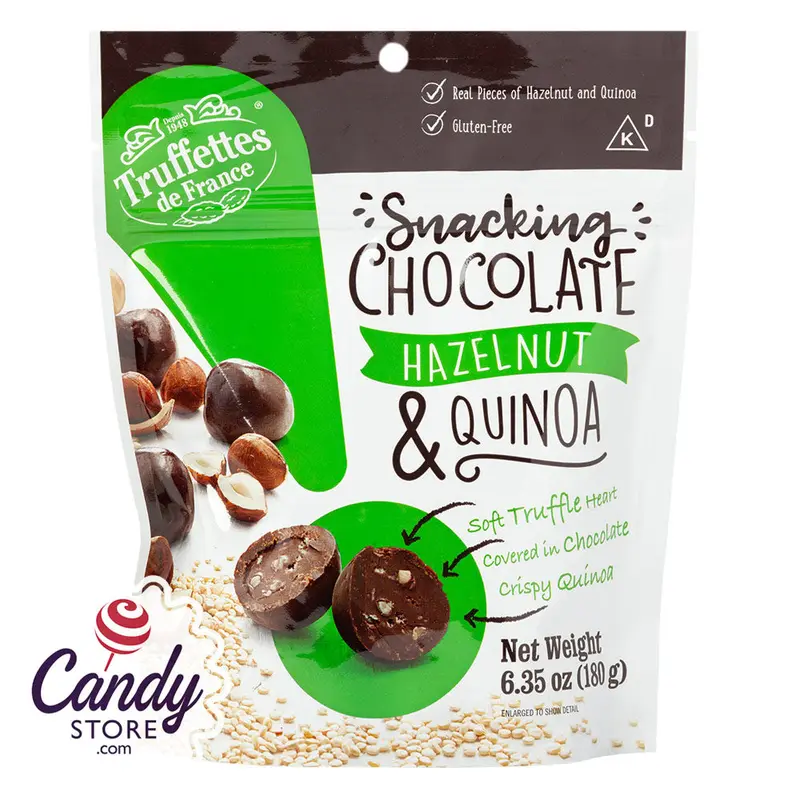 Truffettes Snacking Chocolate Hazelnut & Quinoa 6.35oz Bag - 12ct