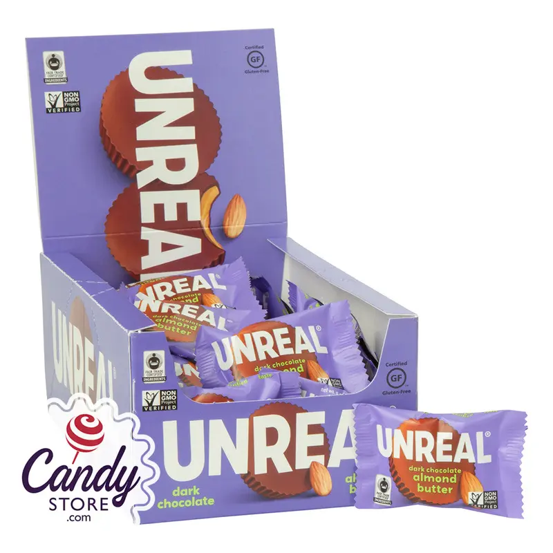 Unreal Dark Chocolate Almond Butter Cups - 40ct