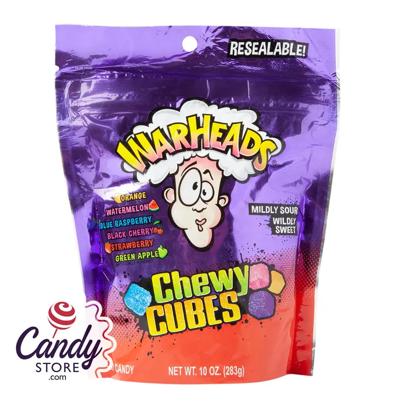 Warheads Chewy Cubes 10oz Pouch - 12ct