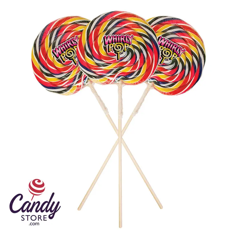 Whirly Pops Giant Rainbow 11.5-Inch Lollipops - 4ct
