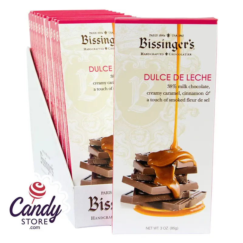 Bissinger's Milk Chocolate Dulce De Leche 3oz Bar - 12ct
