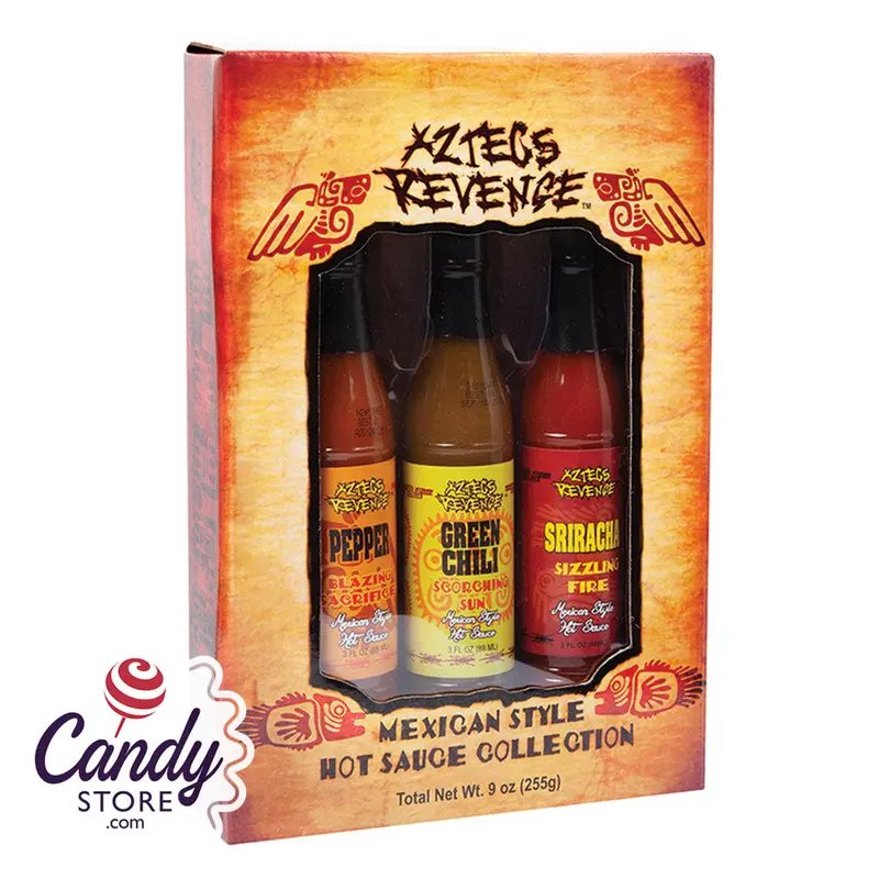 Aztecs Revenge 3-Piece Hot Sauce Set 9oz - 6ct
