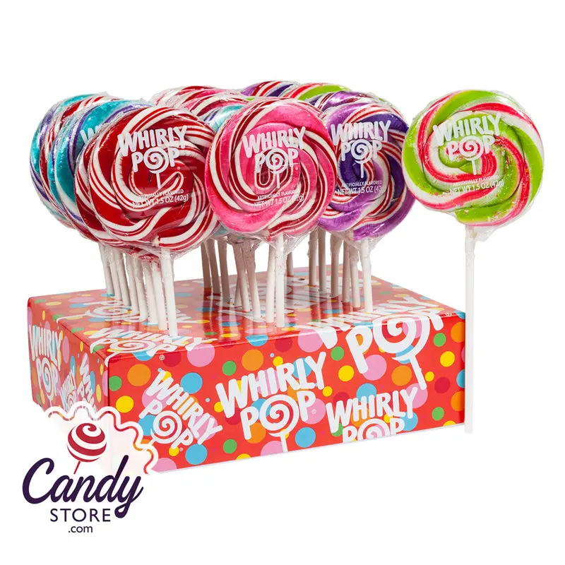 Whirly Pops Assorted Swirl Lollipops- 48ct