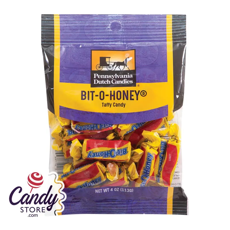 Bit-O-Honey Clear Window Peg Bags 4oz - 12ct