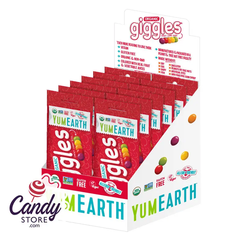 Yumearth Giggles Organic Chewy Candy 2oz - 12ct