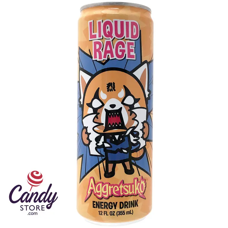 Aggretsuko Liquid Rage Energy Drink 12oz Can - 12ct