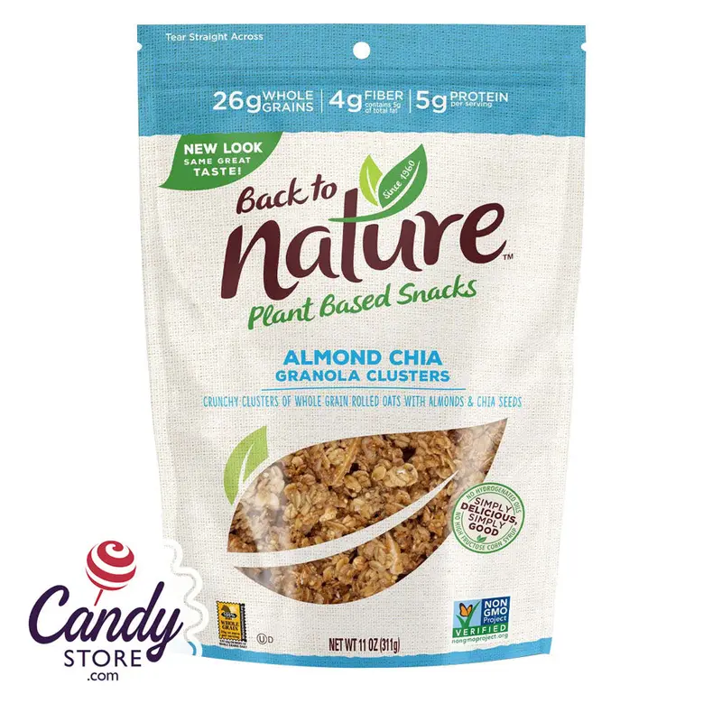 Back To Nature Almond Chia Granola Clusters 11oz Pouch - 6ct