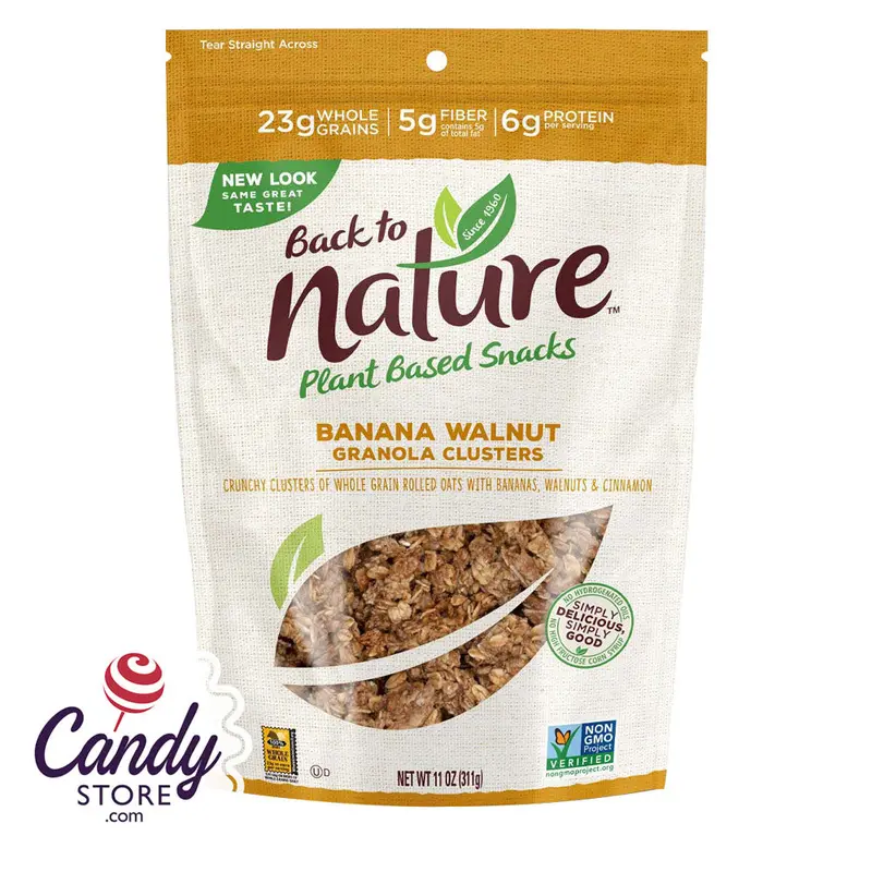 Back To Nature Banana Walnut Granola Clusters 11oz Pouch - 6ct