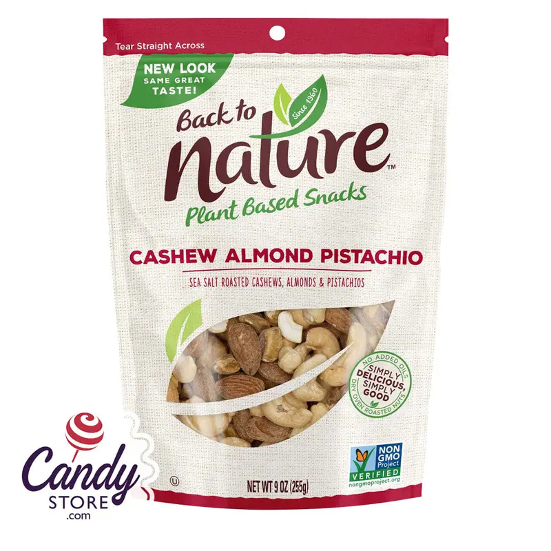Back To Nature Cashew Almond Pistachio Nut Blend 9oz Pouch - 9ct