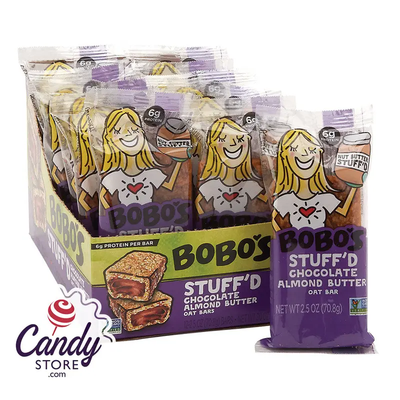 Bobo's Chocolate Almond Butter Filled Oat 2.5oz Bar - 12ct