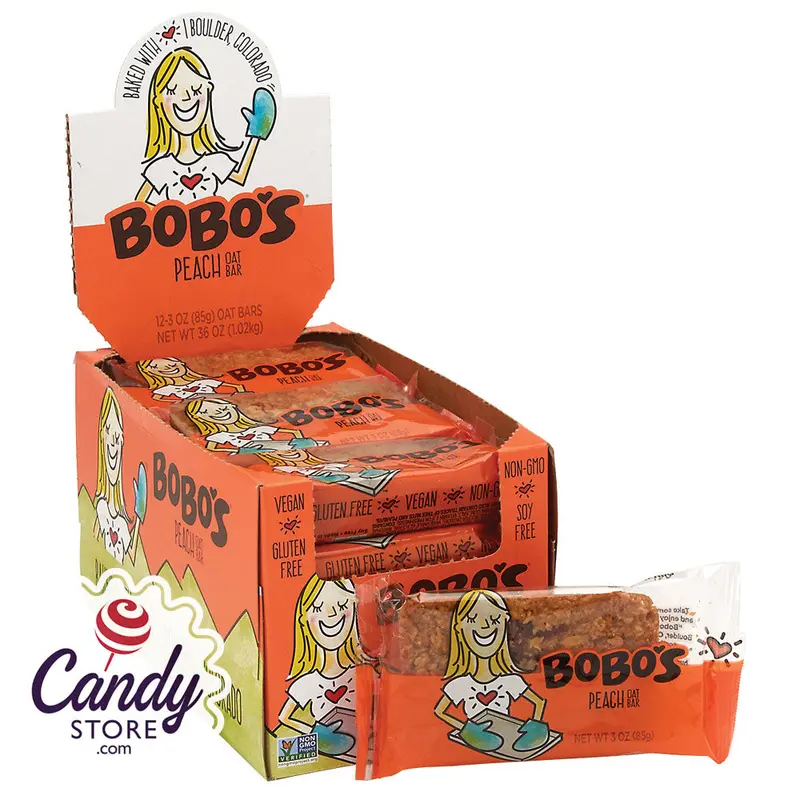 Bobo's Peach Oat 3oz Bar - 12ct