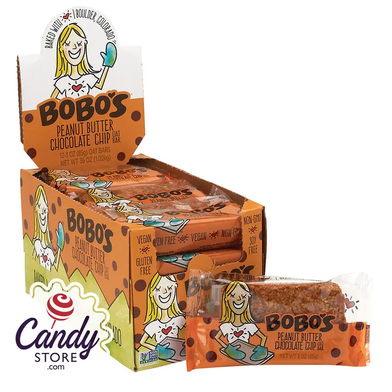 Bobo's Peanut Butter Chocolate Chip 3oz Bar - 12ct