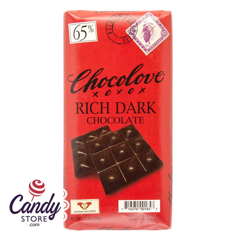 65% Rich Dark Chocolate 3.2oz Bar - 12ct