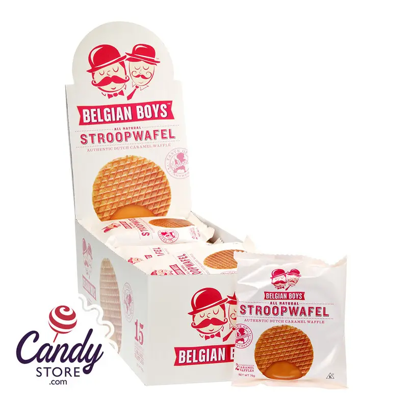 Belgian Boys Caramel Stroopwafel 2.68oz - 15ct