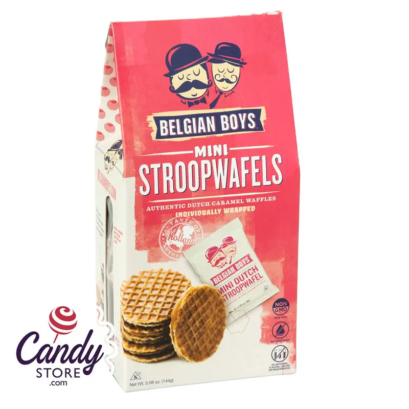 Belgian Boys Mini Caramel Stroopwafel 5.08oz - 12ct