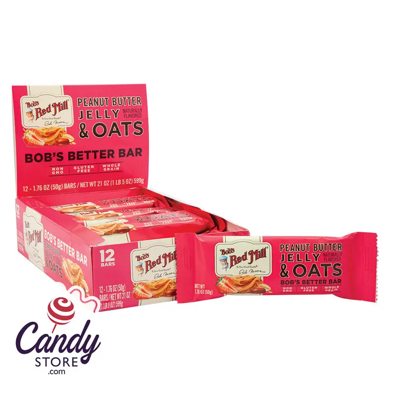 Bob's Red Mill Peanut Butter & Jelly & Oats 1.76oz Bar - 12ct