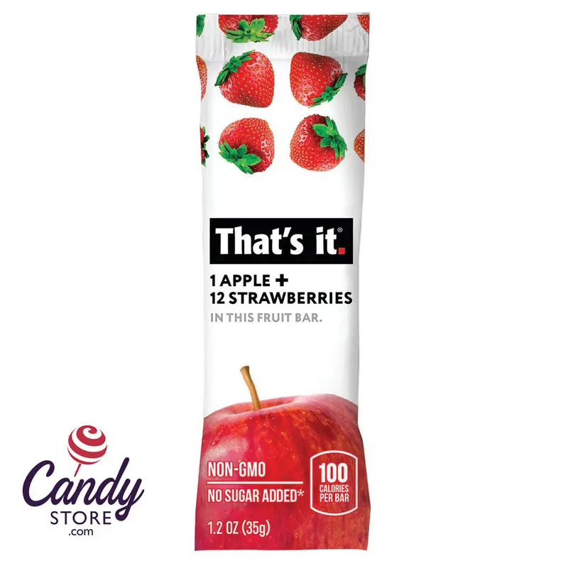 That's It Apple Strawbery Fruit Bar 1.2oz - 12ct