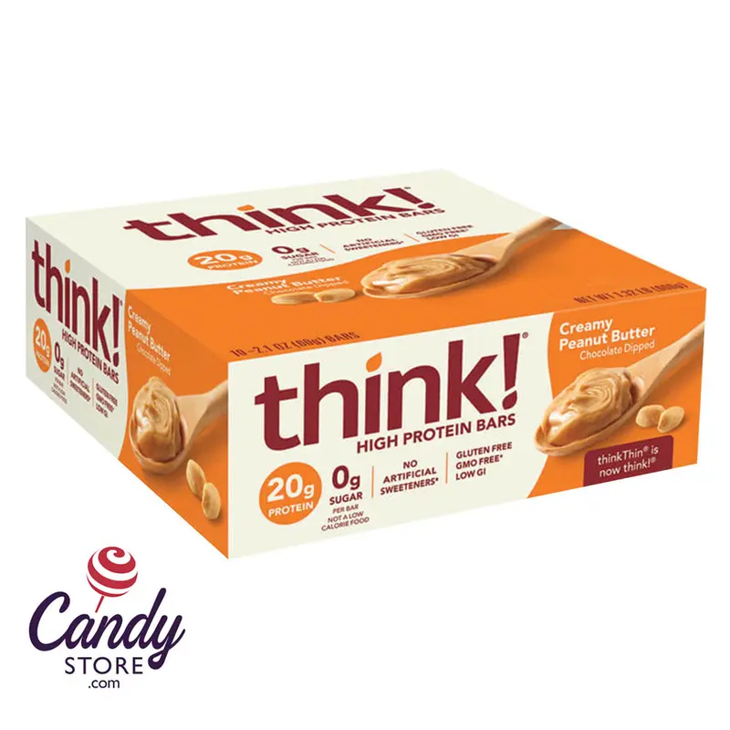 Think! Creamy Peanut Butter Protein Bar 2.1oz - 10ct