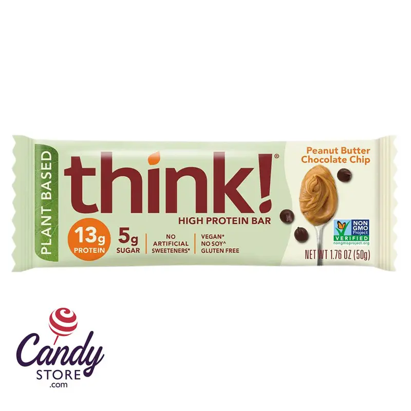 Think! Plant Based Peanut Butter Chocolate Chip 1.78oz - 10ct