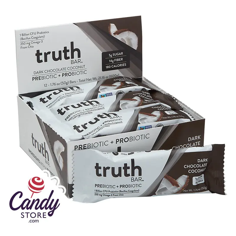 Truth Bars Dark Chocolate Coconut 1.76oz 12ct - 12ct