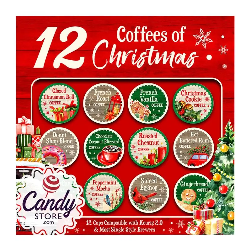 12 K Cup Coffees Of Christmas 25.6oz Gift Pack - 6ct