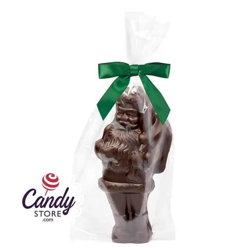 Belgian Dark Chocolate Santas - 12ct