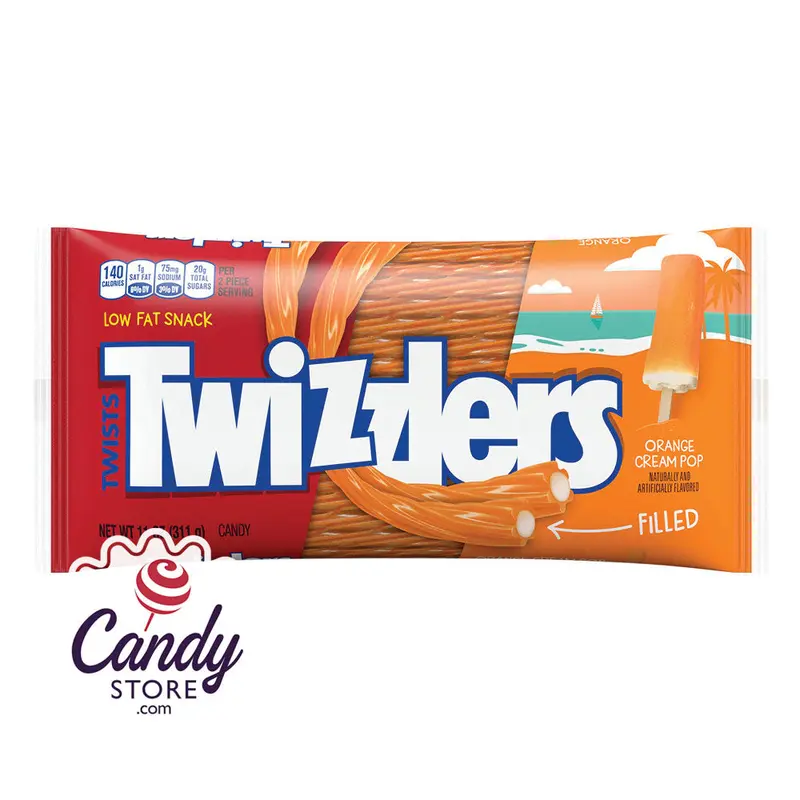 Twizzlers Orange Cream Filled Twists 11oz - 12ct
