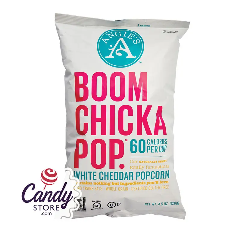 Angie's Boomchickapop White Cheddar Popcorn 4.5oz Bags - 12ct