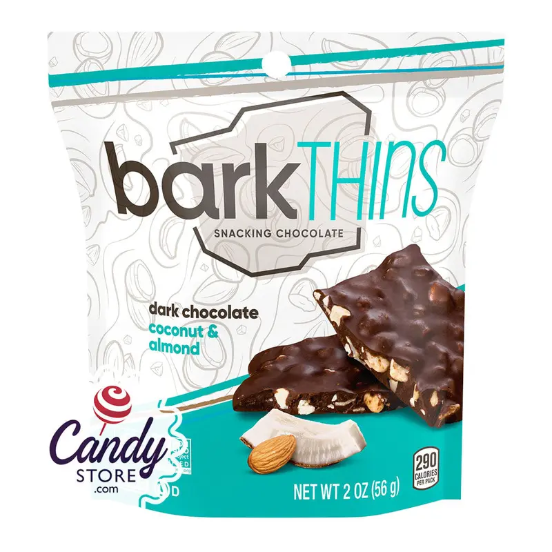 Bark Thins Dark Chocolate Coconut Almond 2oz Pouch - 12ct